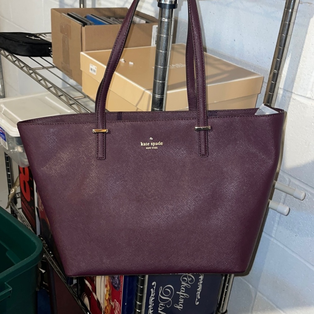 Burgundy Kate Spade Medium Tote Handbag